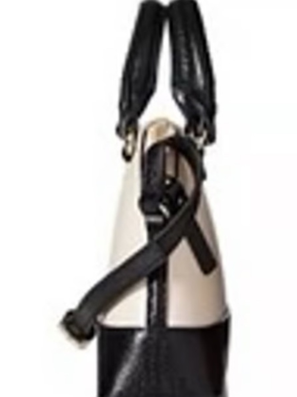 kate spade Two-Tone Black and Cream Leather Satchel - Picture 2 of 3